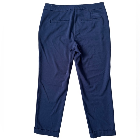 LOFT Sailor Blue Cuffed Ankle Trouser Pants - Women's Size 8 - Picture 2 of 5